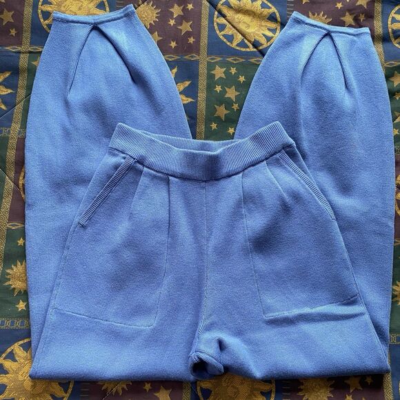 NWT Ugerlov Tapered Pleated Knit Pants. Small. High Waisted Pockets. Super Soft! - Picture 4 of 16